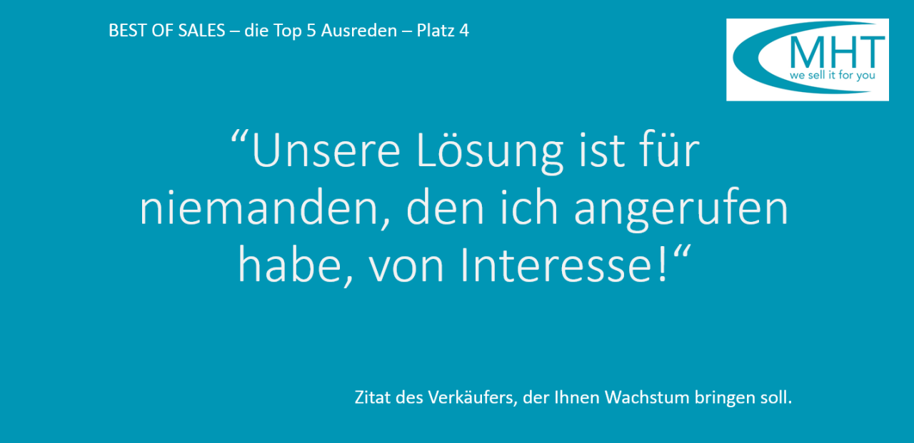 Platz 4 - Das Produkt passt nicht...