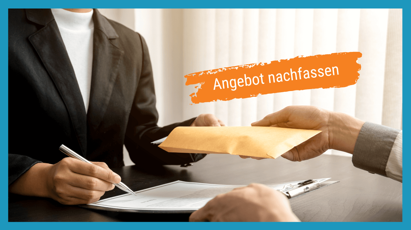 Angebot nachfassen in einem persönlichen Gespräch